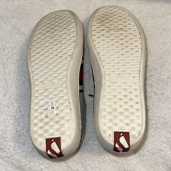 Skechers grey memory foam street sneakers with stripes & leopard lining. - Picture 6 of 7